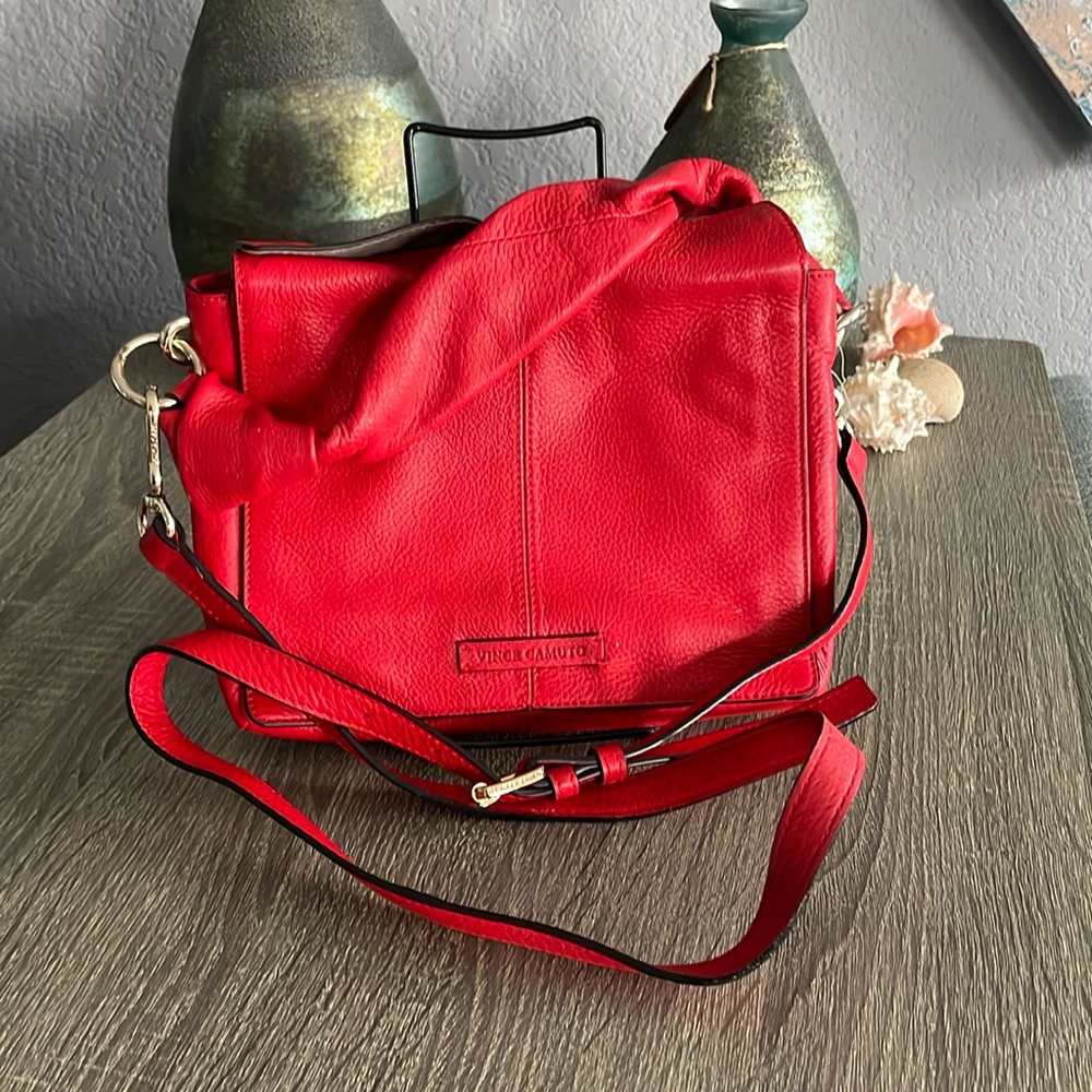 Red Vince Camuto Purse with shoulder strap